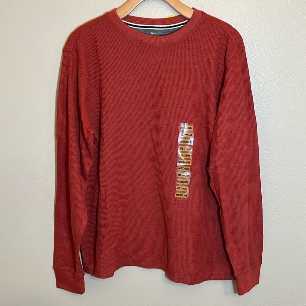 NWT Member’s Mark Orange Thermal Shirt